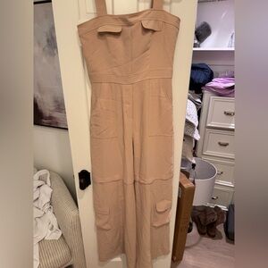 Amanda Uprichard Frida Tan Jumpsuit